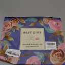 Floral Print Mulberry Silk Pillowcase with Zipper Closure Queen Size, Purple Flowers Silk Pillow Case for Hair and Face, Both Sides Natural Silk, Health and Soft, 1pc (20"x30",Pattern7)