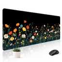Stanoha Mousepad Desk Mat Gaming Large Keyboard Cute Office Desktop Computer Laptop Plants XXL Long Giant Big Kawaii Aesthetic Girly Pretty Design Women Girl Gamer Oversized Wide 30x12'' Mousepad