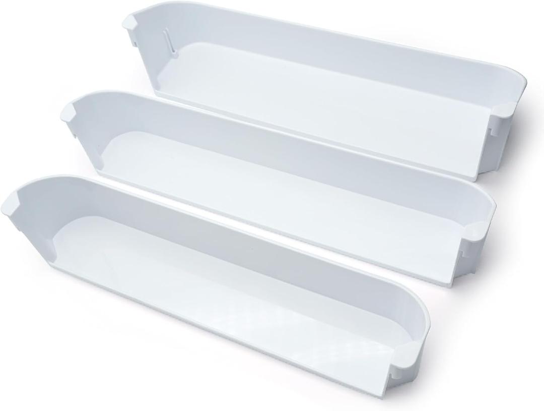 29325760166 Refrigerator Door Shelves for Dometic Americana II RV Refrigerator Replacement Parts, Fridge Freezer Upper Bottom Shelf Kits, Camper Refrigerator Door Shelf Kit - Set of 3