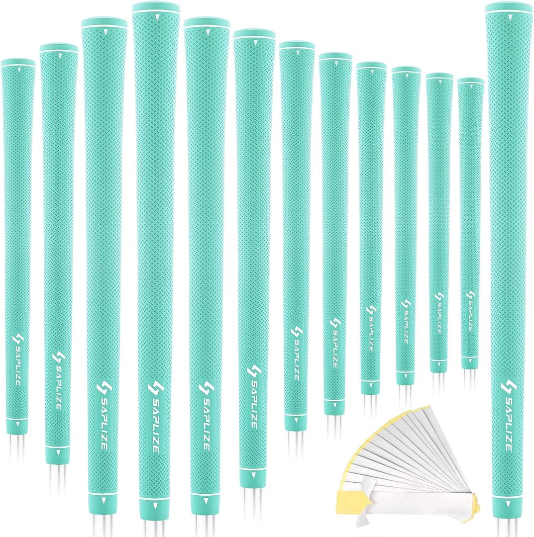 SAPLIZE Women's Exclusive Golf Grips, 13 Pack Soft Rubber Golf Club Grips with Optimized Taper Design, Comfortable & Shock-Absorbing, CC02 Series