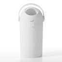 Grownsy Baby Diaper Pail, Odor-Locking Roll-Top Design, No Special Bag Required, One-Handed Use & Compact Design, Eco-Friendly Diaper Trash Can, Newborn Essentials, White