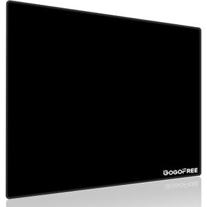 gogofree Glass Mousepad for Gaming, Ultra Smooth Mouse Mat with Hard Surface, Tempered Glass Mouse Pad Precision Speed Control for Games and Office (Black, 19.7" L x 15.7" W)