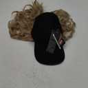 MY-LADY Hat Wig Hat with Hair Attached for Women Baseball Cap with Hair Extensions Adjustable Short Wavy Synthetic Hairpiece 8" Black Cap to 16P613
