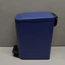 TIPGO Slim Bathroom Trash Can with Lid Soft Close, Step Pedal, 6 Liter / 1.6 Gallon Stainless Steel Trash Bin, Small Garbage Can for Bedroom, Office, Kitchen (Navy Blue)