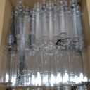 Dandat 50 Pcs 10 oz Clear Plastic Juice Bottles with Caps Reusable Empty Sensory Bottles Bulk Disposable Drink Storage Containers for Juicing, Drinking and Other Beverages