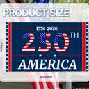 America's 250th Anniversary Flag, 3 Ply Year American Anniversary Flag- Double Sided, 3x5 Ft, 250 Years Birthday Patriotic Decor for Outdoor, Front Door, Porch, Wall (A5)