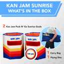 Kan Jam Pack 'N Go Foldable Travel Disc Toss Game - Portable All-Weather Beach Games - Built-in Scoring & Easy Setup - Tailgate Essentials & Yard Fun