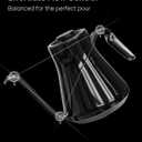 Cocinare Gooseneck Electric Kettle, 1F Temperature Control, 1500W Fast Heating, Pour Over Coffee & Tea Kettle with Brew Timer & Keep Warm, Stainless Steel, 0.9L (Soulages Black)