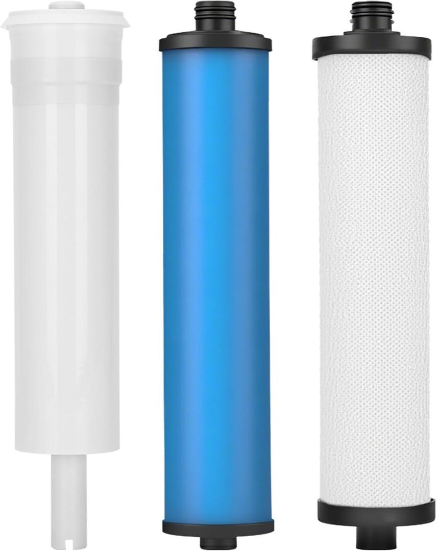 335 RO System Replacement Water Filter Kit for Microline 335, includes S7028 Sediment Carbon Block Prefilter, S1229RS 50 gpd RO Membrane, and S7025 GAC filter, Filter Replacement Set With Membrane (New)
