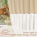 Likiyol Linen Swag Curtains Farmhouse Ruffle Valances for Windows Rustic Country Window Valances Light Filtering Kitchen Curtains Rod Pocket Valance for Bathroom Cafe, Linen White, 60" W x 36" L