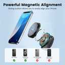 3-in-1 Charging Station, 2X Faster 15W Wireless Charging Station for iPhone 16/15/14/13/12, for Apple Watch, AirPods, Magnetic Wireless Charger with Sleep Friendly Light (Black)
