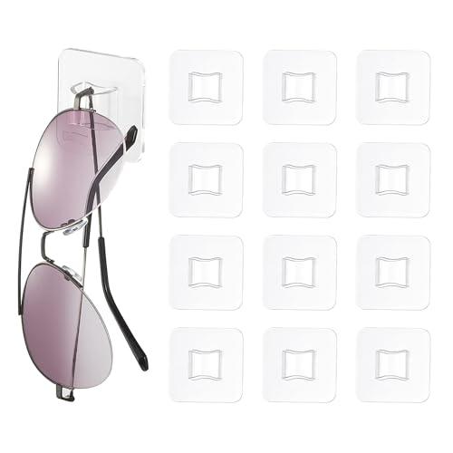 WEIMAISI Glasses Holder 12pack Sunglass Organizer Wall, Acrylic Sunglass Holder Clear Sunglasses Display Rack for Multiple Glasses, Eyeglass Holder for Office & Home Decor