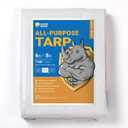 GUARD SHIELD White Tarp 6x8 Feet Medium Duty All Purpose Poly Tarps Cover 7mil