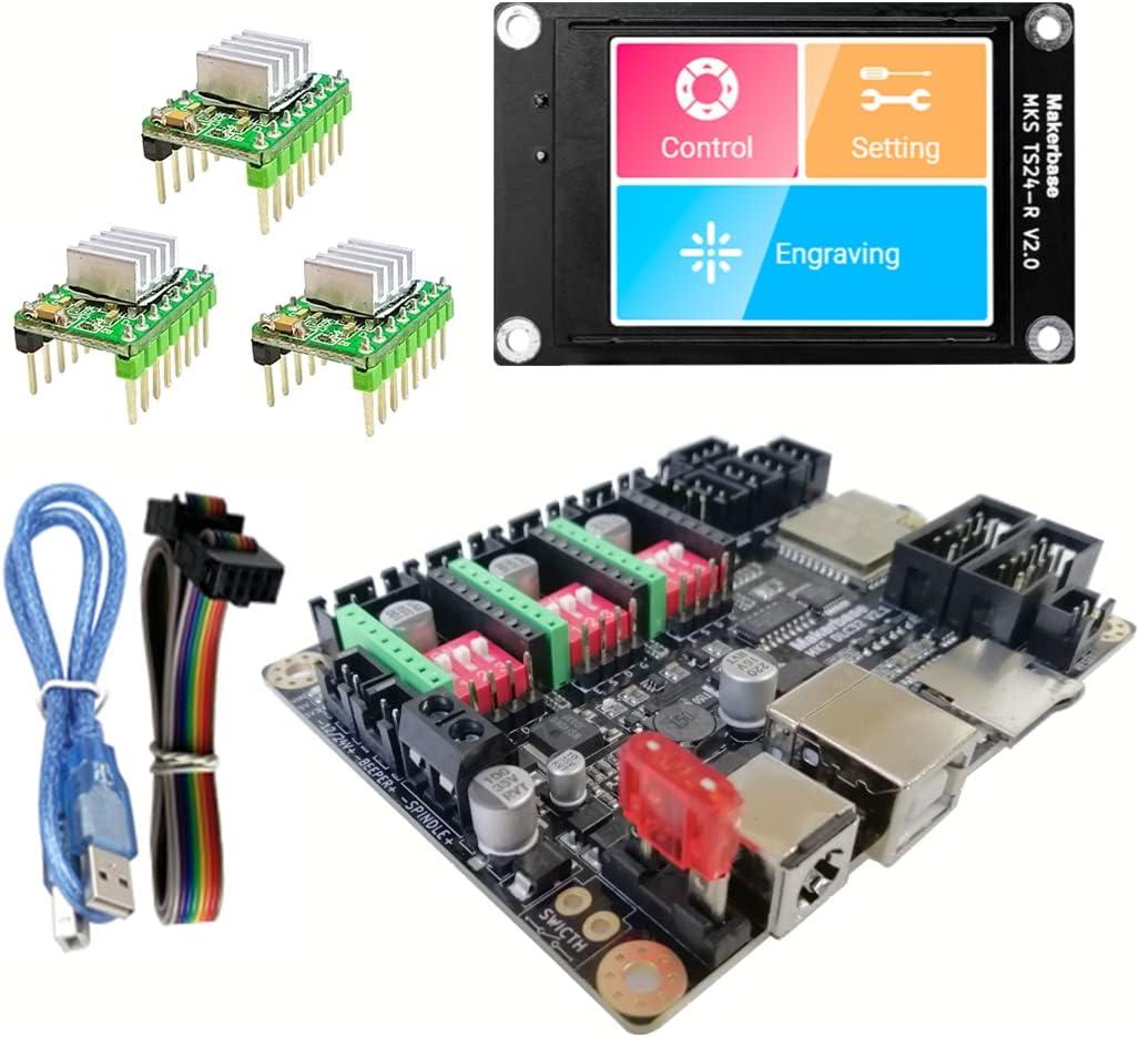 32 bit ESP32 GRBL expansion board MKS DLC32 control card TS24 CNC offline touch screen CNC3018 PRO upgrade controller For mini Laser Engraving carving machine