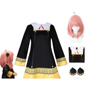 Thorn Princess Yor Forger Cosplay Gothic Dress Anya Forger Cosplay Anime Halloween Full Dress with Wig, Large
