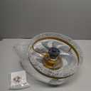 KDG 15.8" Low Profile LED Ceiling Fans with Light, Reversible Flush Mount with Remote and 6 Winds Speeds Fan Lighting, 3 Colors Dimmable for Bedroom, Living Room, Kids, Dinning Room, Kitchen (Gold)