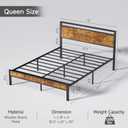 Z-hom Easy Assembly Sturdy Metal Platform Bed, Queen Size Bed Frame with Headboard & Footboard, Anti-Slip & Silent Support, No Box Spring Needed with Underbed Storage, Modern Bedroom Furniture