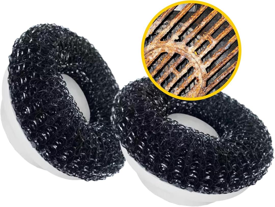 Steel Brush Heads (2 Units) for Electric Spin Scrubber | Designed for Heavy-Duty Cleaning Tasks