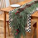 9FT Artificial Christmas Norfolk Pine Garland, Real Touch Christmas Garland, Faux Greenery Garland for Mantle Indoor Outdoor Decor
