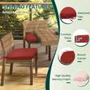 HARBOREST Outdoor Chair Cushions Set of 2, Water Resistant Patio Chair Cushions with Ties, Outdoor Seat Cushions for Patio Furniture, 17"x16"x2", Burnt Orange