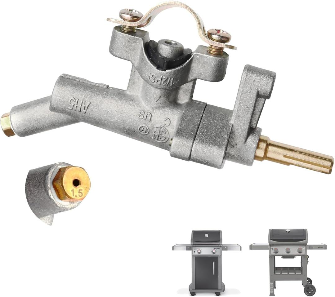 Gas Grill Manifold Main Burner Control Valve for Weber Spirit E-210, E-310, E-315, Gas Grill Burner Valve for Weber Spirit(2013-Current) & Spirit II Grill Parts, Natural Gas(NG)