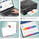 Avery 8 Tab Dividers for 3 Ring Binders, Customizable Table of Contents, Multicolor Tabs, 6 Sets (11186)