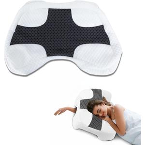 Pillowcase for 6 inch Height Side Sleeper Pillow with Arm Hole, Breathable Skin-Friendly Fabric, Machine Washable, Pillow Core Not Included