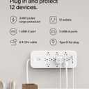 Belkin 12-Outlet Surge Protector Power Strip, 3480J, USB A & USB C Ports