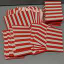 Juvale 100 Pack Red and White Mini Popcorn Boxes for Party, Bulk Paper Popcorn Containers for Movie Night Decorations (3 x 4 In)