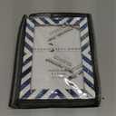 Handicrafts Home 5x7 Blue Picture Frame– Handmade Chevron Bone Inlay Photo Frame for Coastal Home Decor, Modern Nautical Wall Decor, Winter & Christmas Decor, Boho Shelf Styling, Rustic Farmhouse Decor & Bedroom, Desk & Living Room Picture Frame