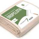Salt Earth Canvas Drop Cloth 1Pc, Reusable Paint Drop Cloth, 100% Recycled Cotton Canvas Tarp Cover for Painter, Furniture, Floor Protection, All Purpose Painters Dropcloth for Christmas DIY (9x12FT), Pack of 1 - 9x12
