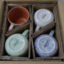 12 OZ Coffee Mugs Set of 4, Modern Ceramic Coffee Mugs Set with handle for Tea/Latte/Cappuccino/Milk/Cocoa. (colorful)