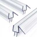 Yecaye 3 Pack 3/8" x 39" Shower Door Bottom Seal,Shower Door Sweep,Frameless Glass Seal Strip,Stop Leaks and Create a Water Barrier, Water Guard 10MM