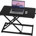 Standing Desk Converter Adjustable Height ,Keyboard Riser for Stand Up Desk Riser ,Computer Keyboard Stand for Desktop ,Computer Workstations for Home Office Black Size 23.6 Inch