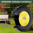 Taifa 2 PCS 16 Inch 4.80/4.00-8 Rubber Solid Flat Free Tires and Wheels, with 5/8'' & 3/4'' Bearings, Air Less Wheel for Wheelbarrow/Wagon/Hand Truck/Trolley/Garden Cart etc.