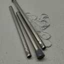 Tension Rods for Windows 28 to 48 Inch Silver Tension Curtain Rod Spring Rods No Drilling Pressure Tension Rods Adjustable Curtain Rods Expandable for Closet, Doorway (Grey.)