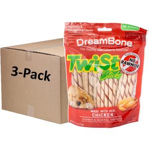 Healthy Twist Sticks for Dogs - Rawhide-Free with Vitamins, 50 Chews Included, BB Date 11/21/2027