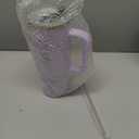 PURELY 40 oz Ceramic Lined Insulated Tumbler with Handle, Leak Resistant 2-way Lid and Straw, Ceramic Lined Travel Mug (Purple, 40oz)