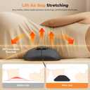 Smooth Triple Fusion 3-in-1 Back Massager Lumbar Pillow with Heat, Vibration & Traction Back Massager for Pain Relief, Deep Tissue Relaxation for Home, Office- Corded Electric Gift Idea