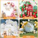 7.2ft and 5.9ft Half Balloon Arch Stand Kit with Heavy Duty Base, Comes with 8 Water Filling Bags - Metal Frame for Weddings, Birthdays, Party Backdrop Decoration.