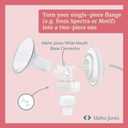 Wide Mouth Base Connector 2pc - Compatible with Motif & Spectra S1 S2 Pumps & Bottles; Compatible with Medela, Maymom, Pumpin Pals, Lacteck & Idaho Jones Flanges - Replacement Pump Parts Adapter