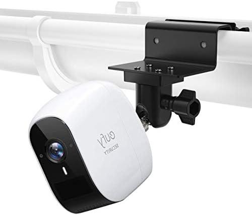 TIUIHU Camera Gutter Mount for eufyCam 2C/eufyCam E/eufyCam 2,Outdoor Bracket Mounting for eufy Camera (Black)