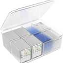 Transparent Trading Card Storage Box-Holds 2000+ Loose Cards-Plastic Card Deck Box for Baseball Cards/for Top loaders/for Graded Card/for MTG/for Magnetic Etc.