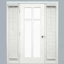 DoubleFill 2 Pack 8.5'' x 72'' Cordless Sidelight Blinds 2'' Horizontal White Faux Wood Front Door Window Blind Plantation Adjustable Tilt Wand Smooth, Privacy, Room Darkening for Home Entry Side Door