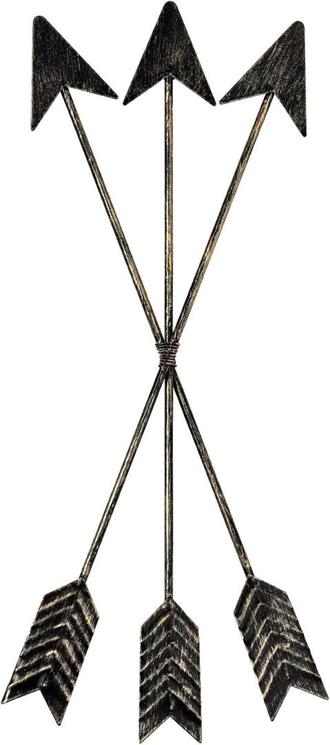 DECORKEY Metal Arrow Wall Decor, Distressed Native American Decor, Wall Hanging Decorative Wall Art for Nursery Gallery Wall, Farmhouse Indoor Outdoor Decoration