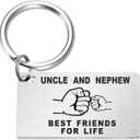3 x TGCNQ Christmas & Birthday Gift for Uncle - Best Uncle Keychain - Xmas Gift Keyring