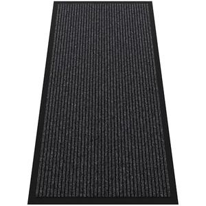 HOMEK Indoor Outdoor Door Mat, 3’ x 2' Doormat for Entryway, Rubber Backing Non Slip Front Door Mat Outside Entrance, Super Absorbent Commercial Floor Mat for Home Office, Black