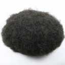 Hair Wigs Men's African American Wig Durable Thin Skin Black 100% Human Hair Replacement Man Prosthesis(20R#_110%_FREE_8X10) (6 Inch)