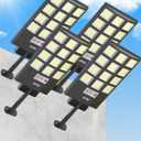 JAYNLT Solar Lights for Outside, 5 Lighting Modes Solar Flood Security Light with Motion Sensor & Dusk to Dawn&Remote, 6500K Street Lamps for Yard Garden,Shop - 4PACK