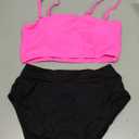 Women's Removable Strap Wrap Pad Cheeky High Waist Bikini Set Swimsuit, Size M